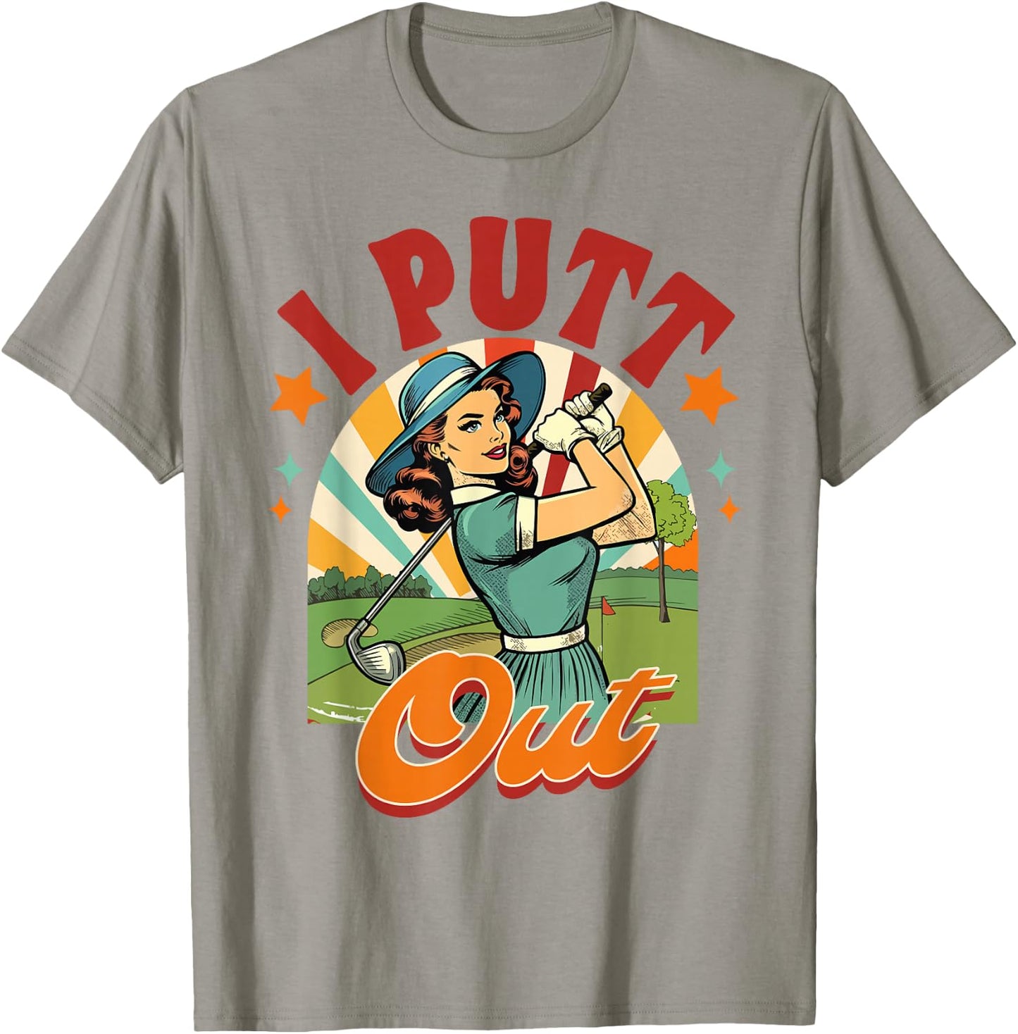 Golf Player Golfer Golf Club Par Time I Putt Out T-Shirt - T-Shirt | Sand