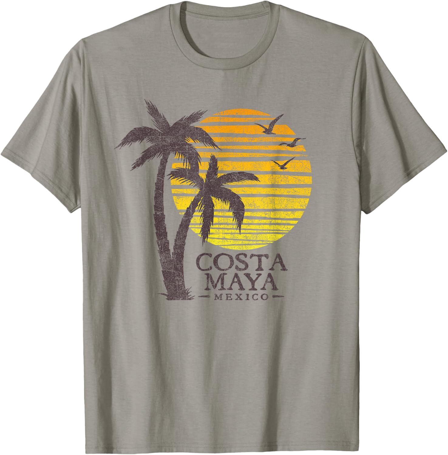 Vintage Costa Maya Mexico Beach Sunset Souvenir T-Shirt - T-Shirt | Sand