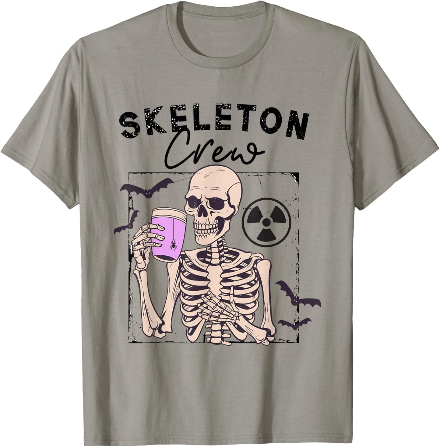 Radiology Halloween Xray Tech Skeleton Coffee Crew CT Tech T-Shirt - T-Shirt | Sand