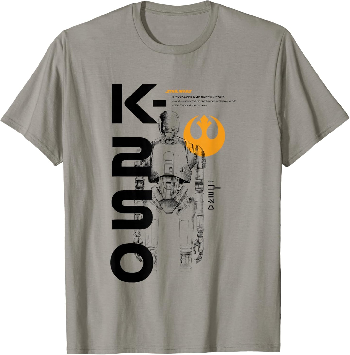 Star Wars Rogue One Iconic K-2SO Droid Retro Chest Poster V2 T-Shirt - T-Shirt | Sand