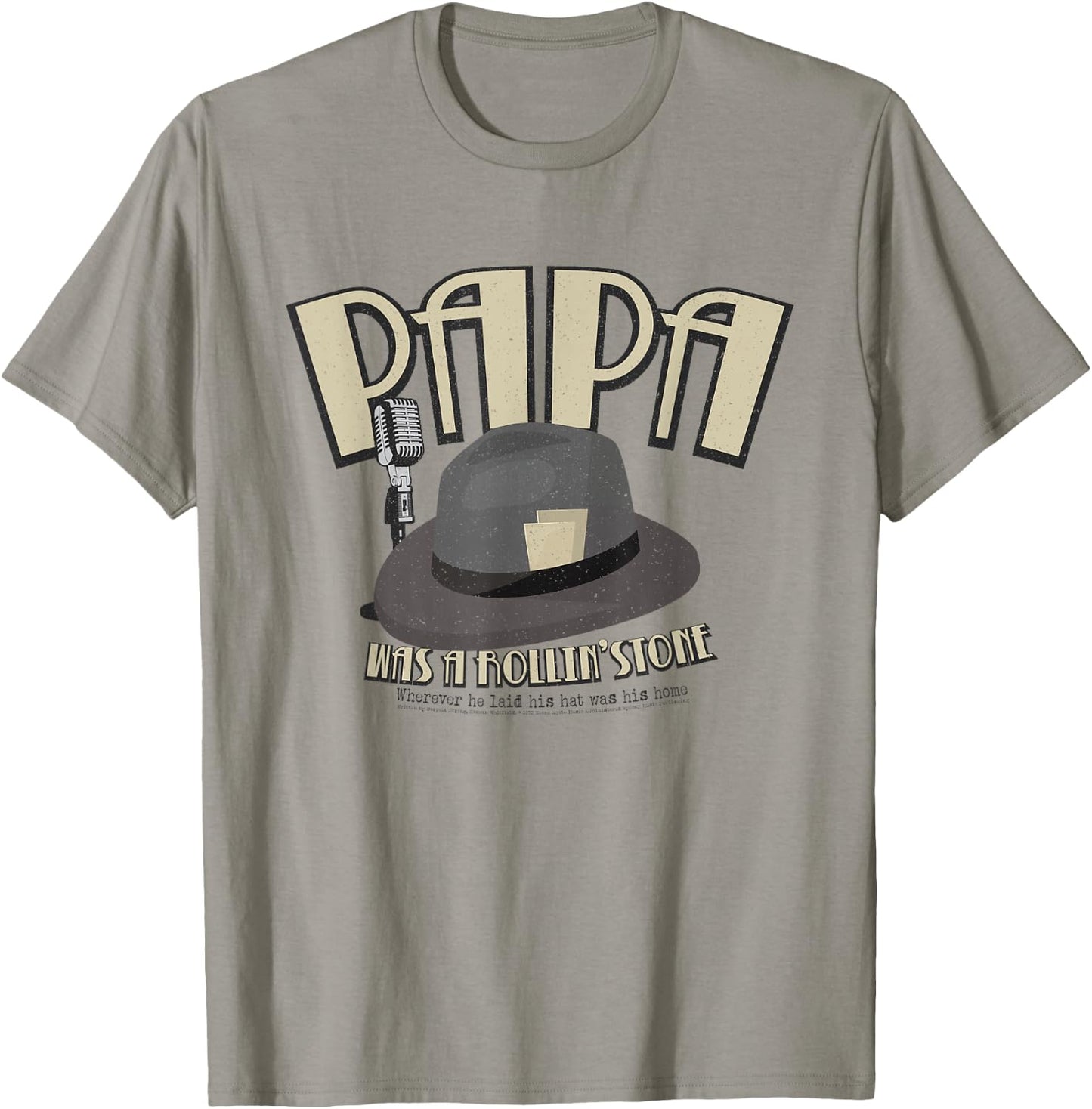 Papa Was a Rollin' Stone Lyric Hat Temptations T-Shirt - T-Shirt | Sand