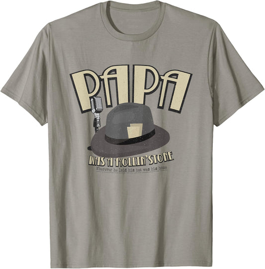 Papa Was a Rollin' Stone Lyric Hat Temptations T-Shirt - T-Shirt | Sand
