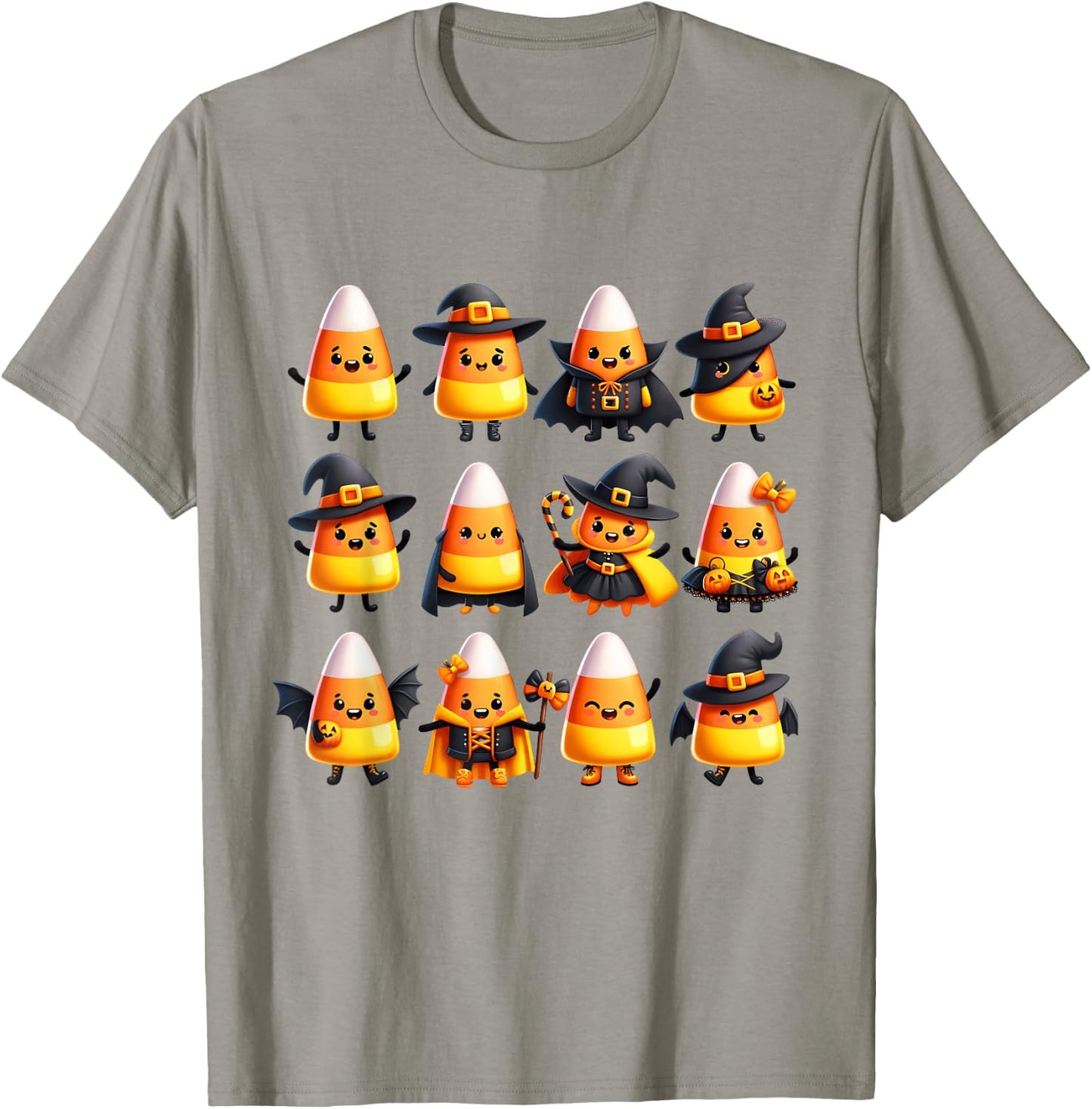 Adorable Halloween Candy Corn Characters in Costumes T-Shirt - T-Shirt | Sand