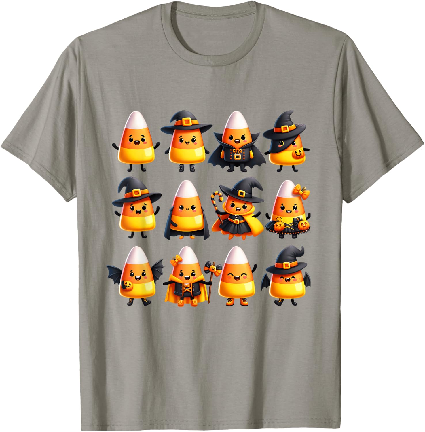 Adorable Halloween Candy Corn Characters in Costumes T-Shirt - T-Shirt | Sand