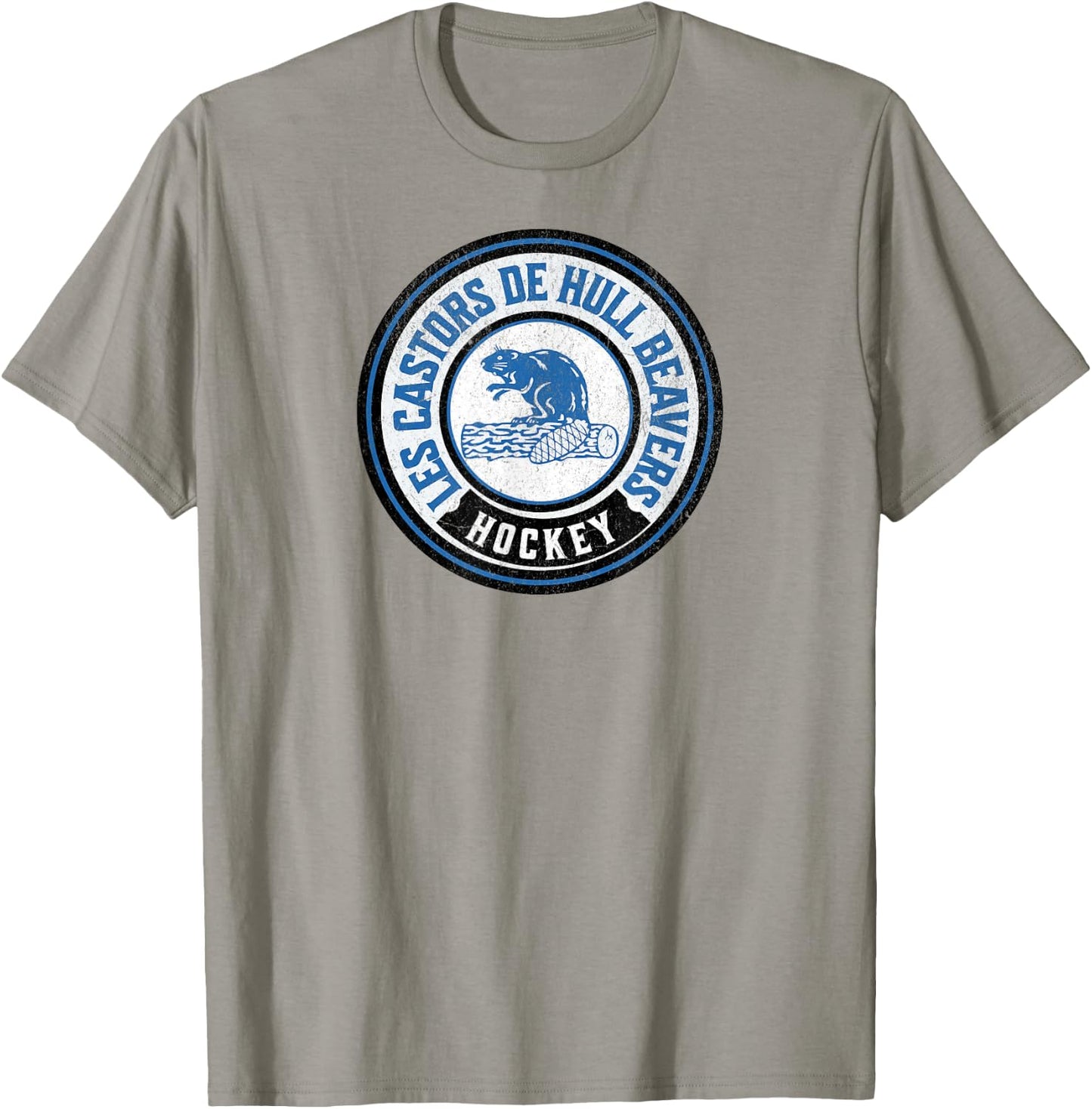 Vintage Beaver Logo Defunct Hockey Team Hull Beavers T-Shirt - T-Shirt | Sand