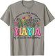 YiaYia Of The Little Wildflower Birthday Kids Groovy T-Shirt - T-Shirt | Sand
