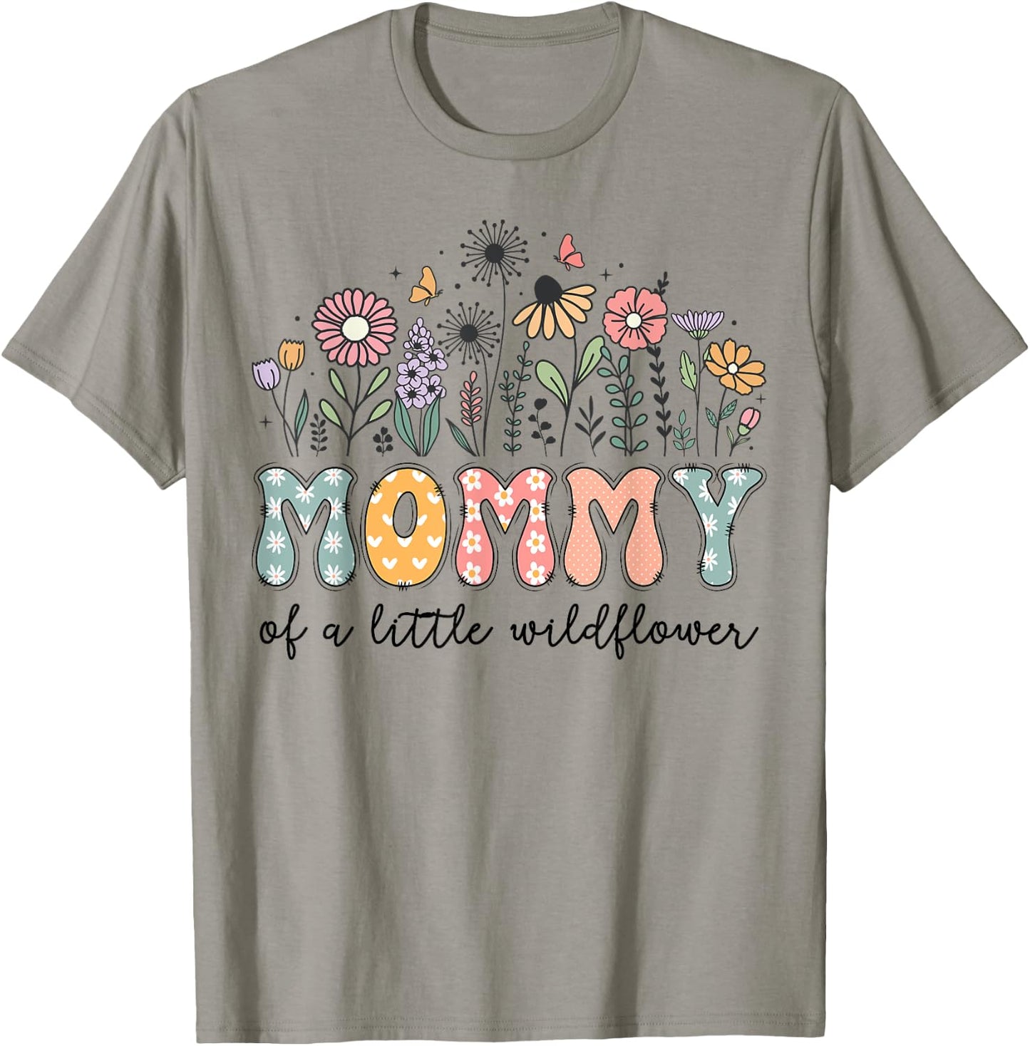 Mommy Of The Little Wildflower Baby Birthday Party T-Shirt - T-Shirt | Sand