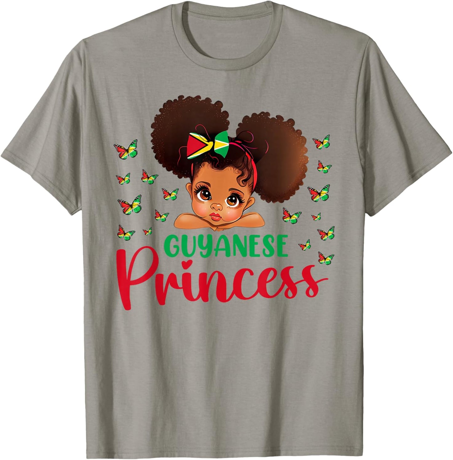 Guyanese Princess Guyana for Black Girls Kids T-Shirt - T-Shirt | Sand