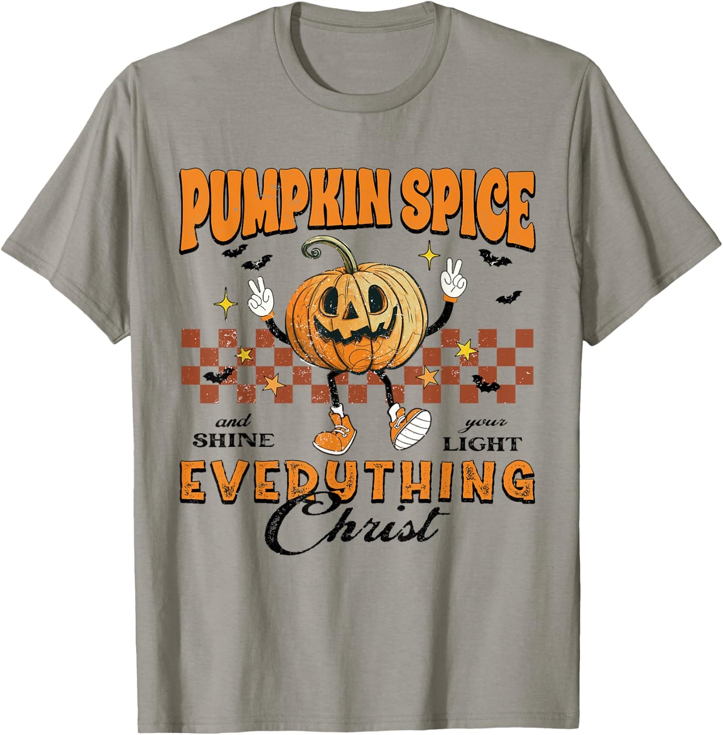 Pumpkin Spice And Everything Christ Jesus Fall Halloween T-Shirt - T-Shirt | Sand