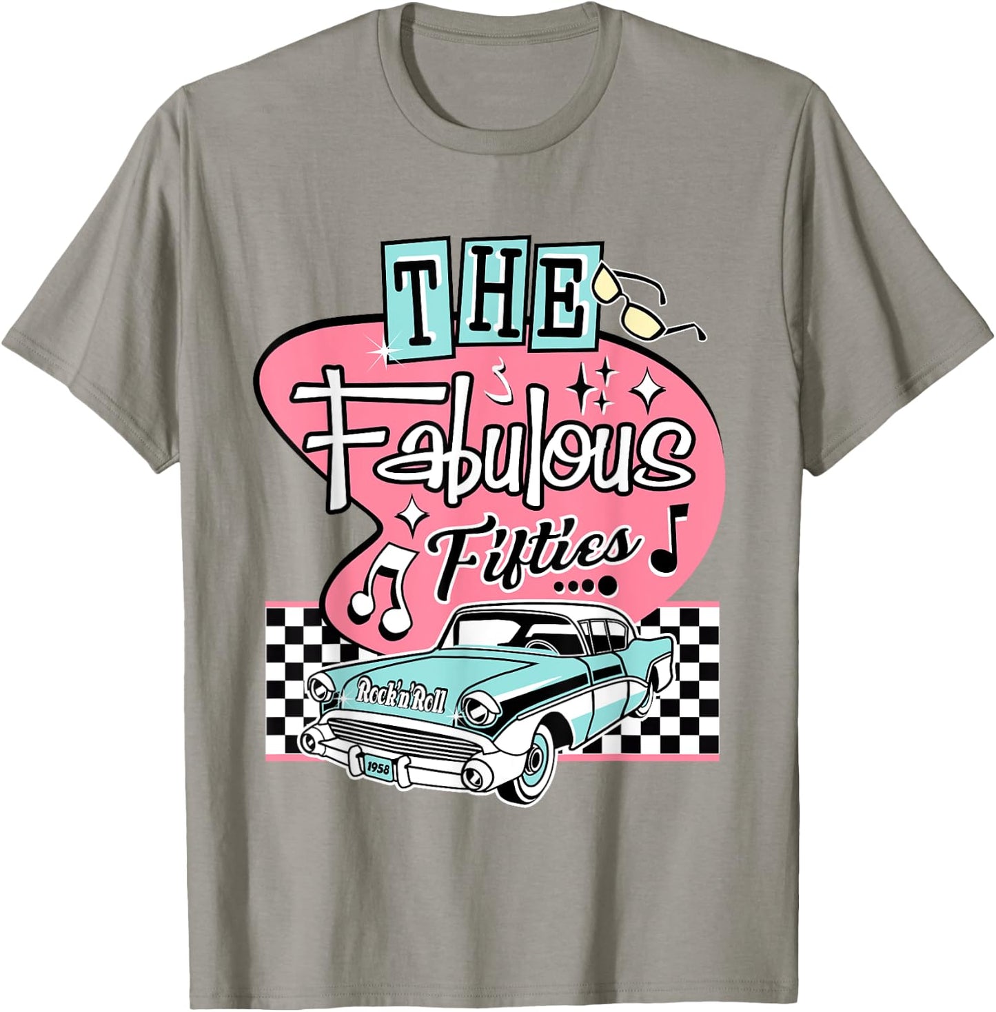 1950s Sock Hop Dance Retro 50s Costume Rockabilly Doo Wop T-Shirt - T-Shirt | Sand