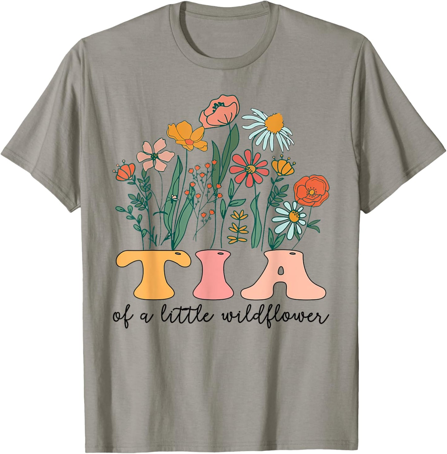 Tia Of The Little Wildflower Birthday Party Baby Shower T-Shirt - T-Shirt | Sand