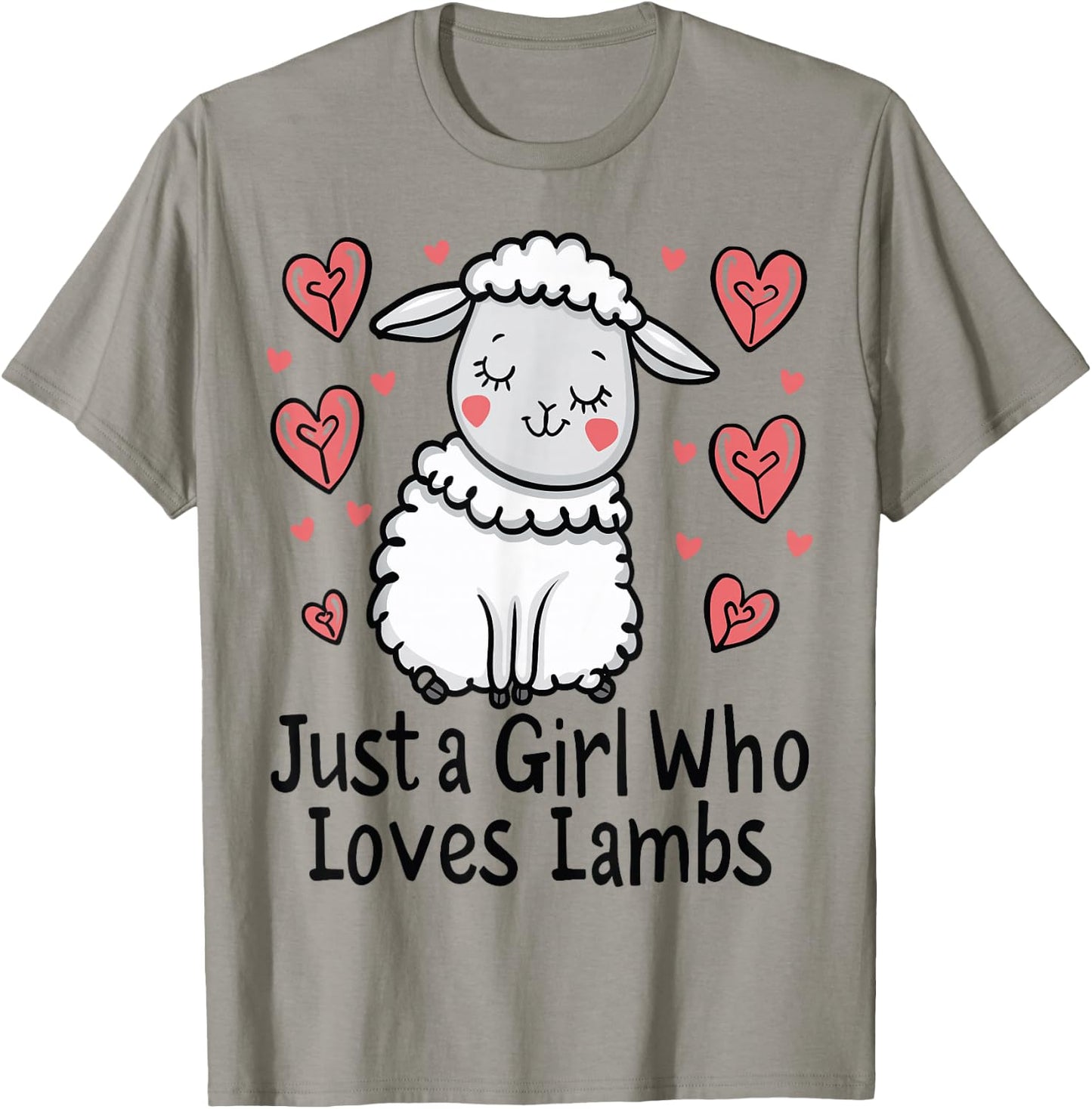 Funny Lamb Lovers Gift Just A Girl Who Loves Lambs T-Shirt - T-Shirt | Sand