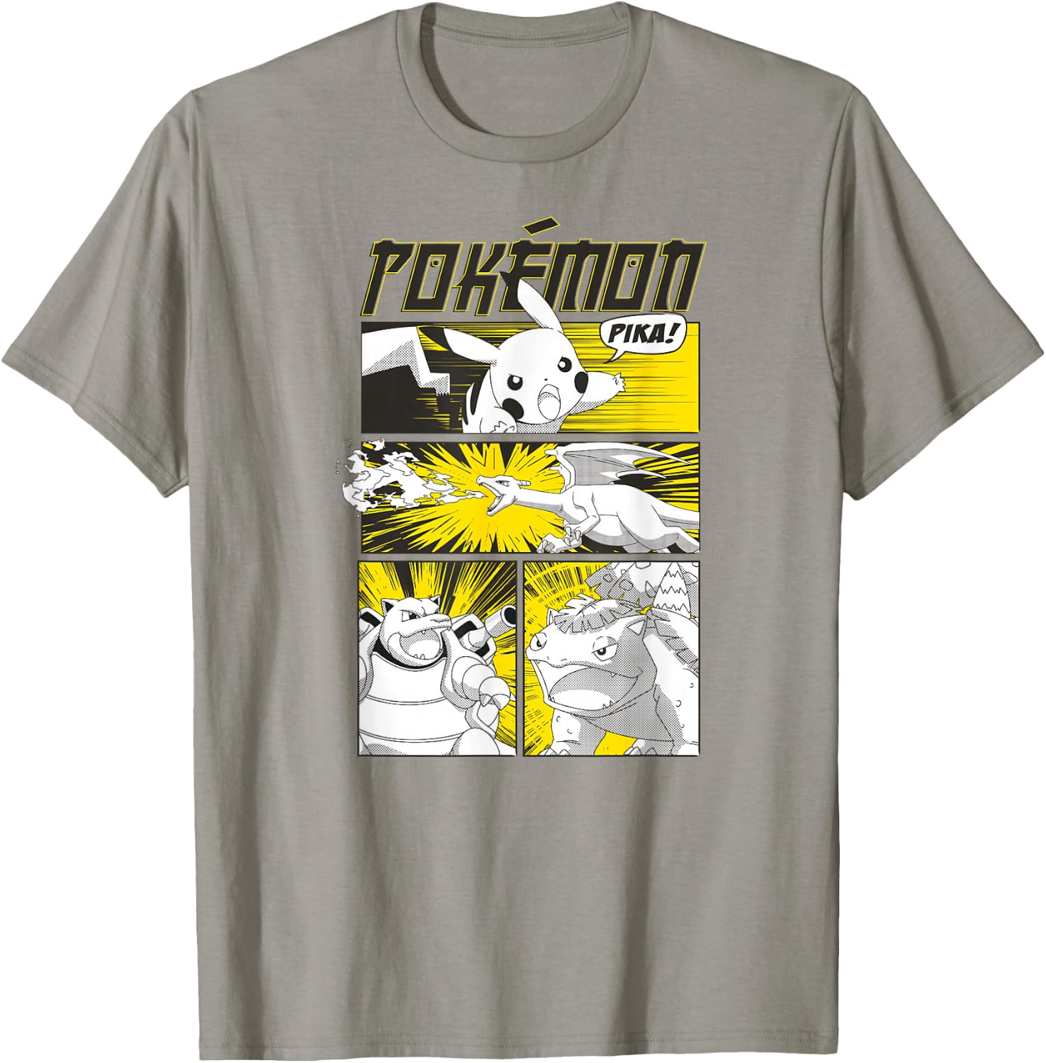 Pokémon - Pikachu Anime Battle Scene T-Shirt - T-Shirt | Sand