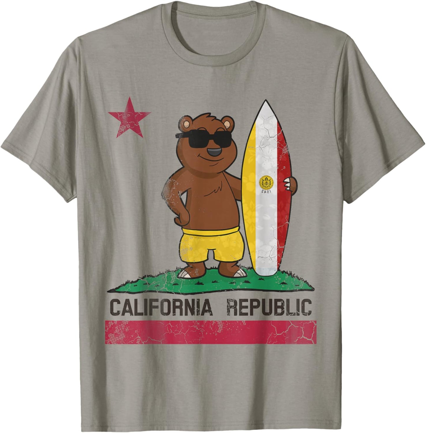 San Diego California Surfer Bear Surfing Men Women Kids Teen T-Shirt - T-Shirt | Sand