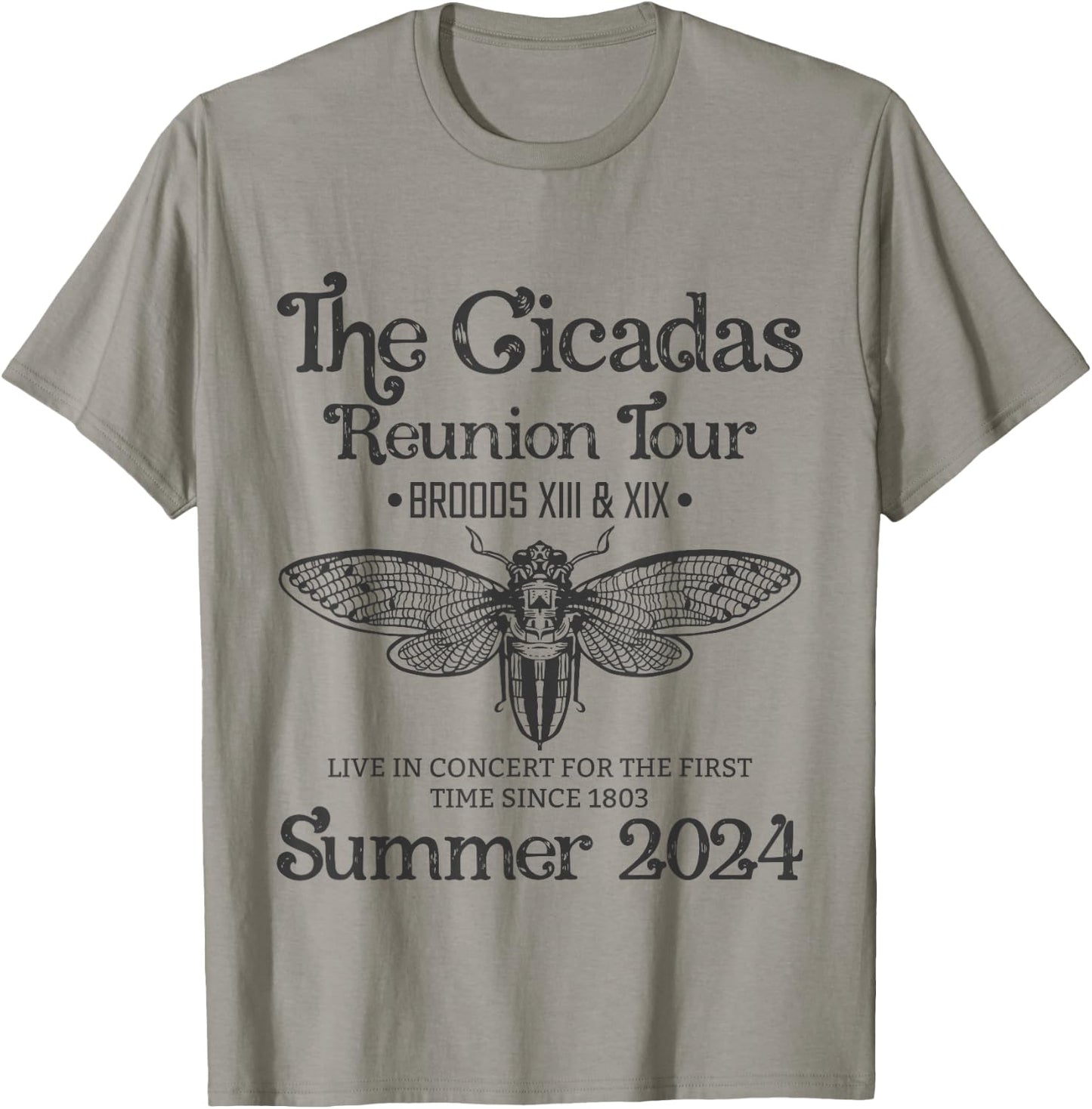 The Cicada Reunion U.S Tour 2024 Cicada Concert Fest Lover T-Shirt - T-Shirt | Sand