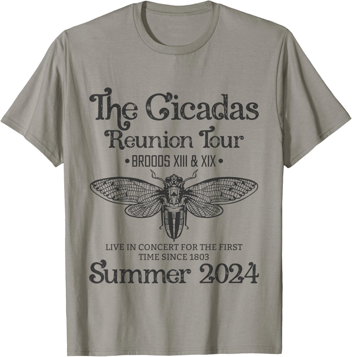 The Cicada Reunion U.S Tour 2024 Cicada Concert Fest Lover T-Shirt - T-Shirt | Sand