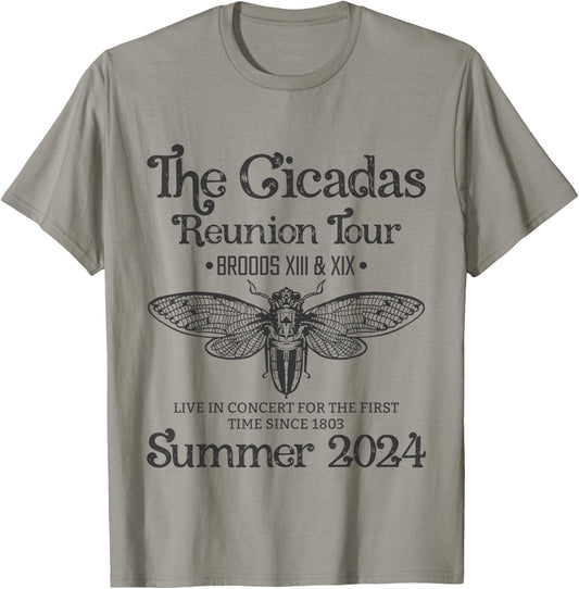 The Cicada Reunion U.S Tour 2024 Cicada Concert Fest Lover T-Shirt - T-Shirt | Sand