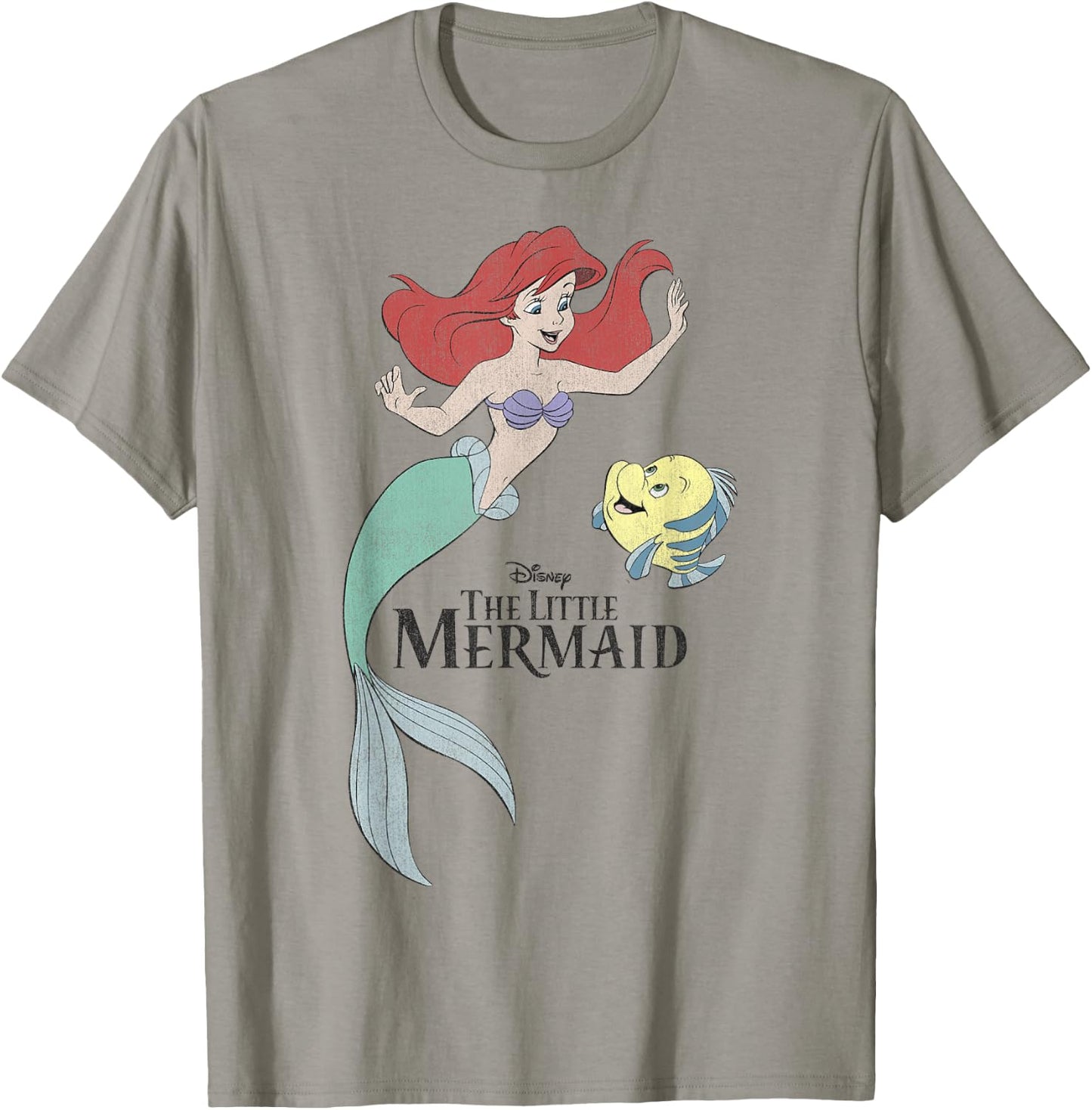 Disney The Little Mermaid Ariel & Flounder Portrait T-Shirt - T-Shirt | Sand