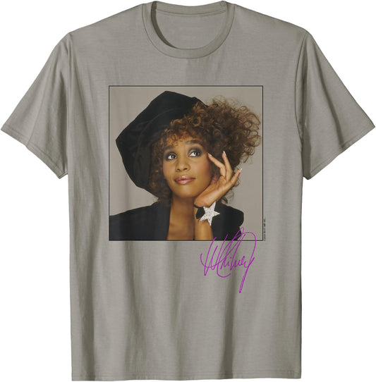 Whitney Houston Star T-Shirt - T-Shirt | Sand