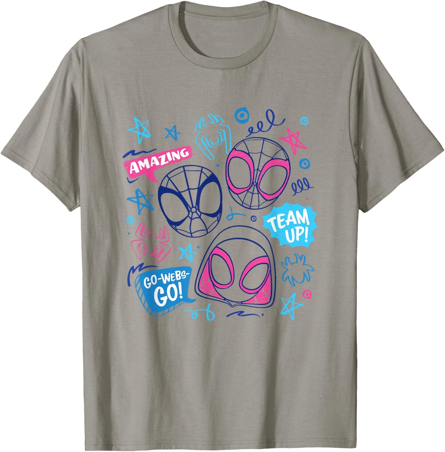Marvel Spidey and His Amazing Friends Amazing Team Doodles T-Shirt - T-Shirt | Sand