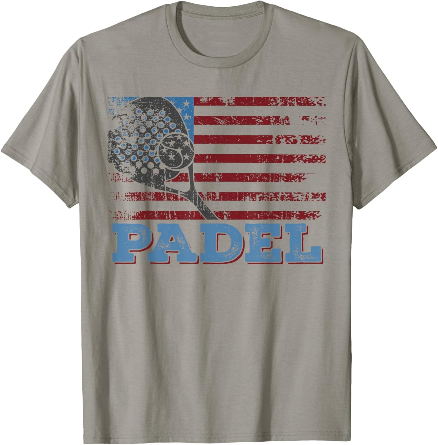 Padel American Flag Paddle Lovers for Patriotic Padel Player Kids Men T-Shirt - T-Shirt | Sand