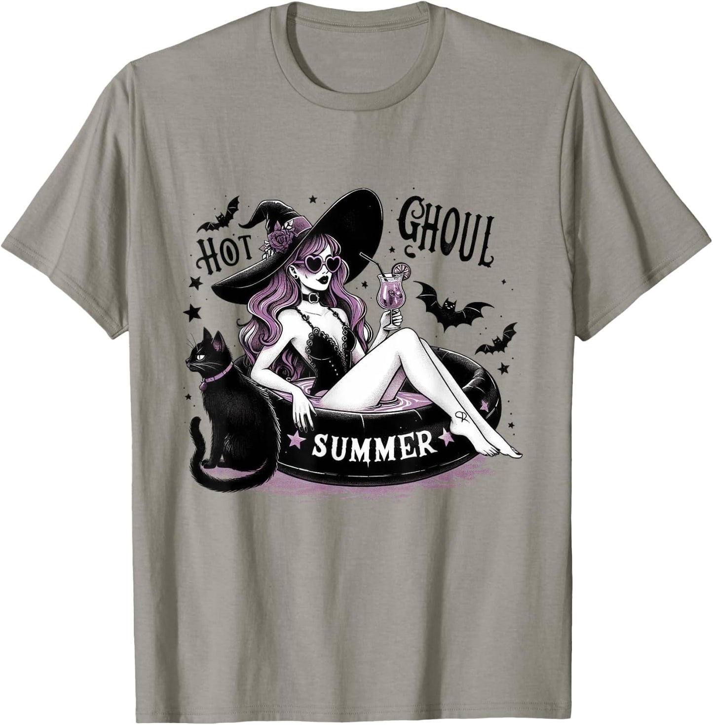 Hot Ghoul Summer Halloween Witch Party Costume T-Shirt - T-Shirt | Sand