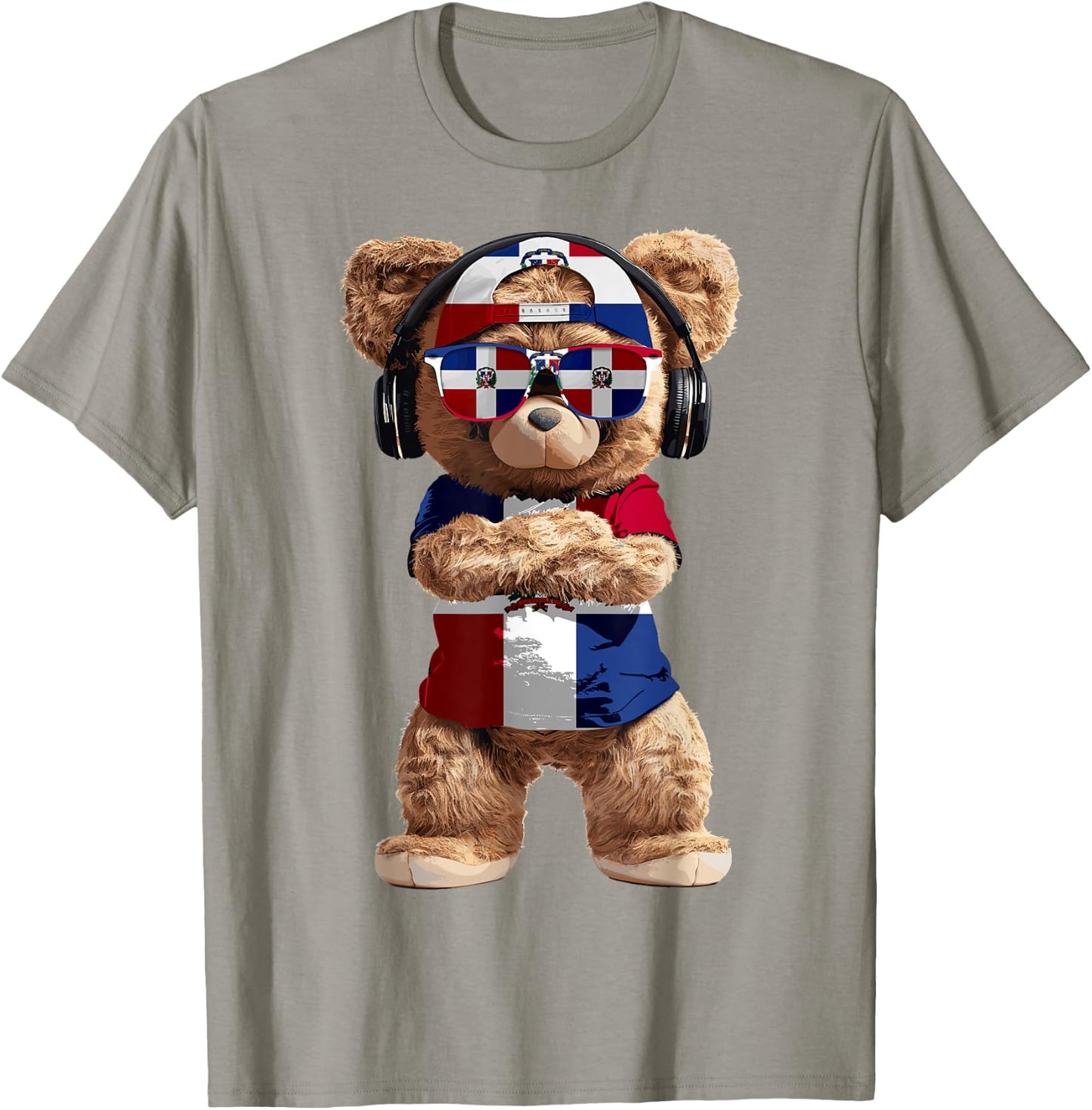 Dominican Republic Flag Souvenirs Bear Products Dominican T-Shirt - T-Shirt | Sand