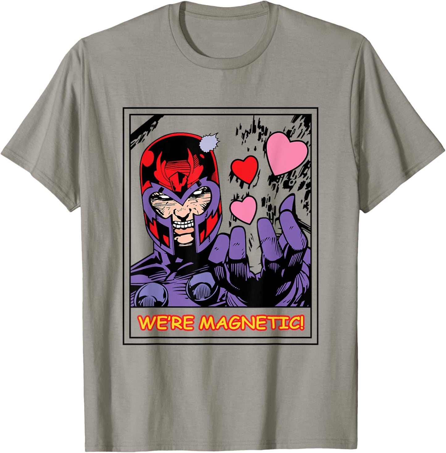 Marvel Valentine's Day We're Magnetic! Magneto Poster T-Shirt - T-Shirt | Sand