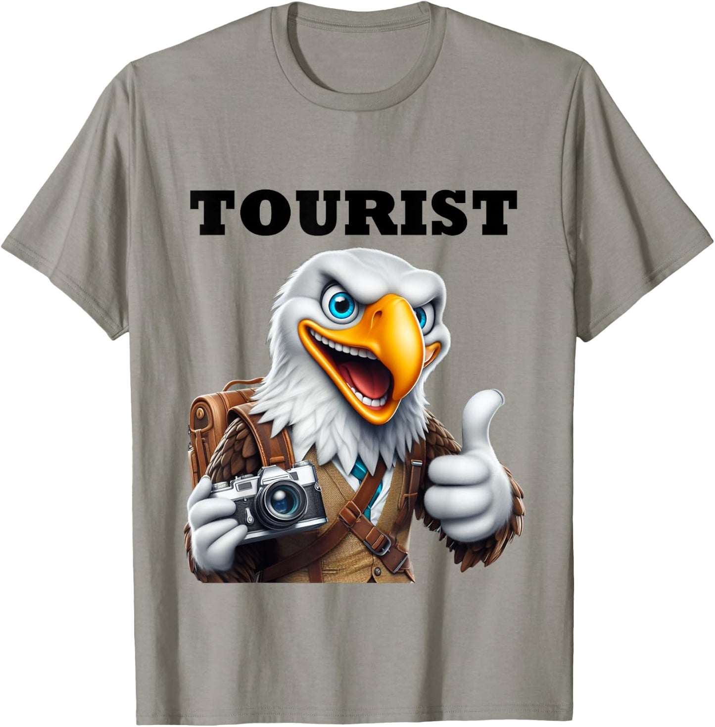Tourist Eagle Family Men Women Boys Girls Child Kids Adult T-Shirt - T-Shirt | Sand