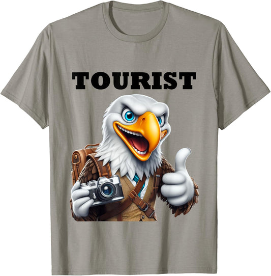 Tourist Eagle Family Men Women Boys Girls Child Kids Adult T-Shirt - T-Shirt | Sand