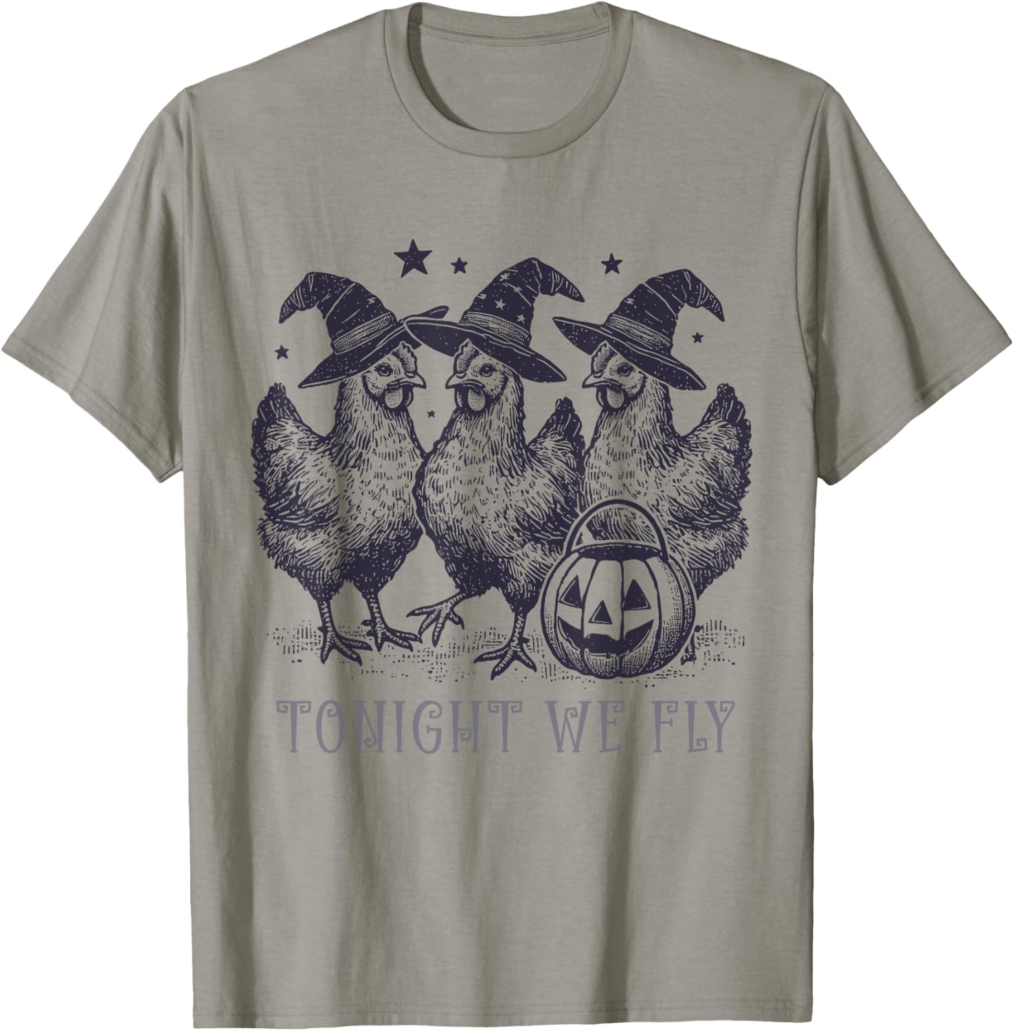 Tonight We Fly Funny Chicken Halloween Costume Spooky Season T-Shirt - T-Shirt | Sand