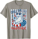 Striped Chill the Fourth Out Crocodile American Flag Gator T-Shirt - T-Shirt | Sand