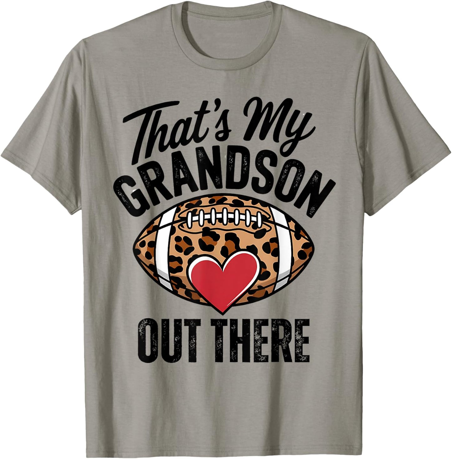 That's My Grandson Out There Football Mom Grandma Women T-Shirt - T-Shirt | Sand