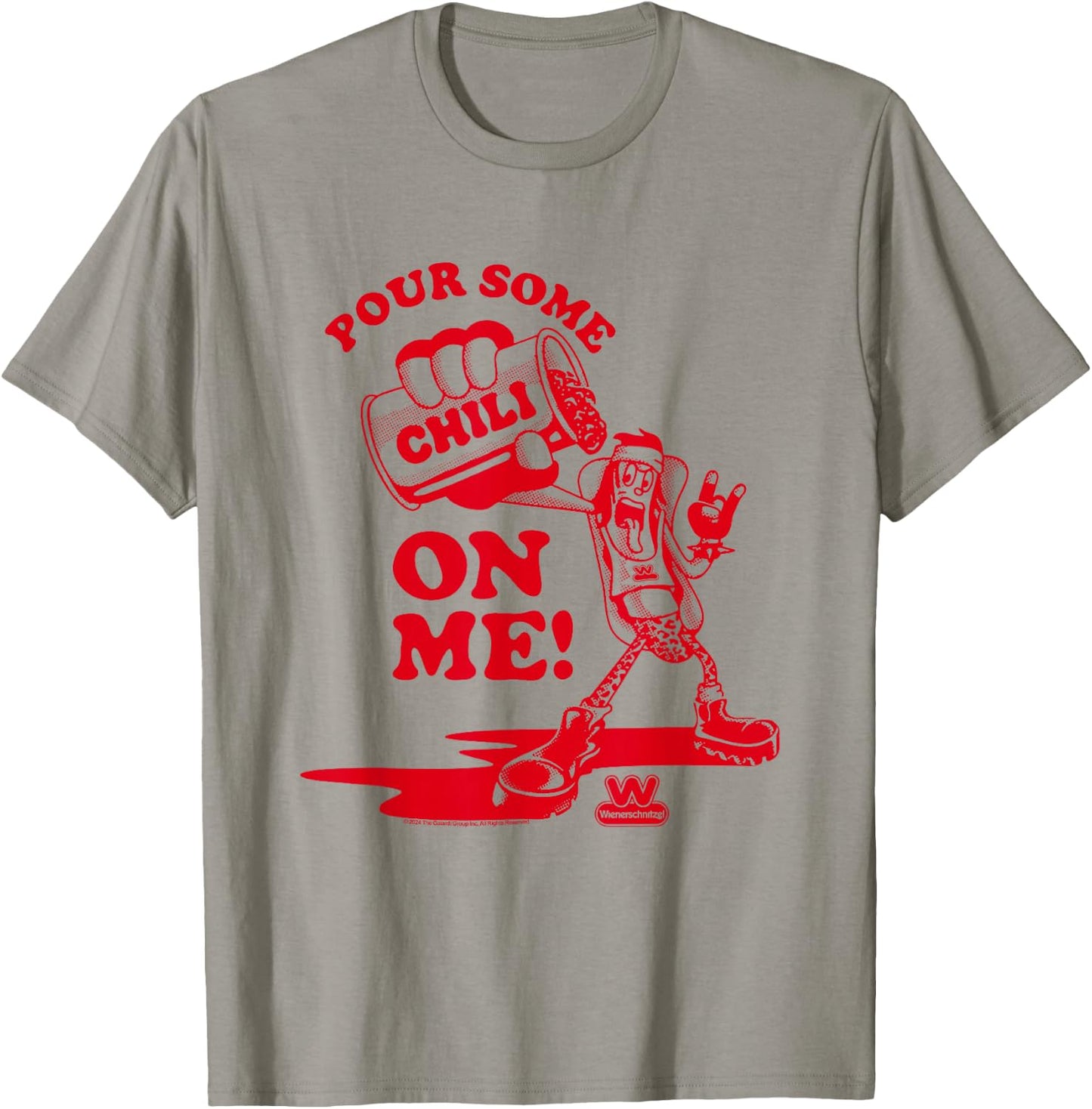 Wienerschnitzel Pour Some Chili On Me! TDO Vintage T-Shirt - T-Shirt | Sand