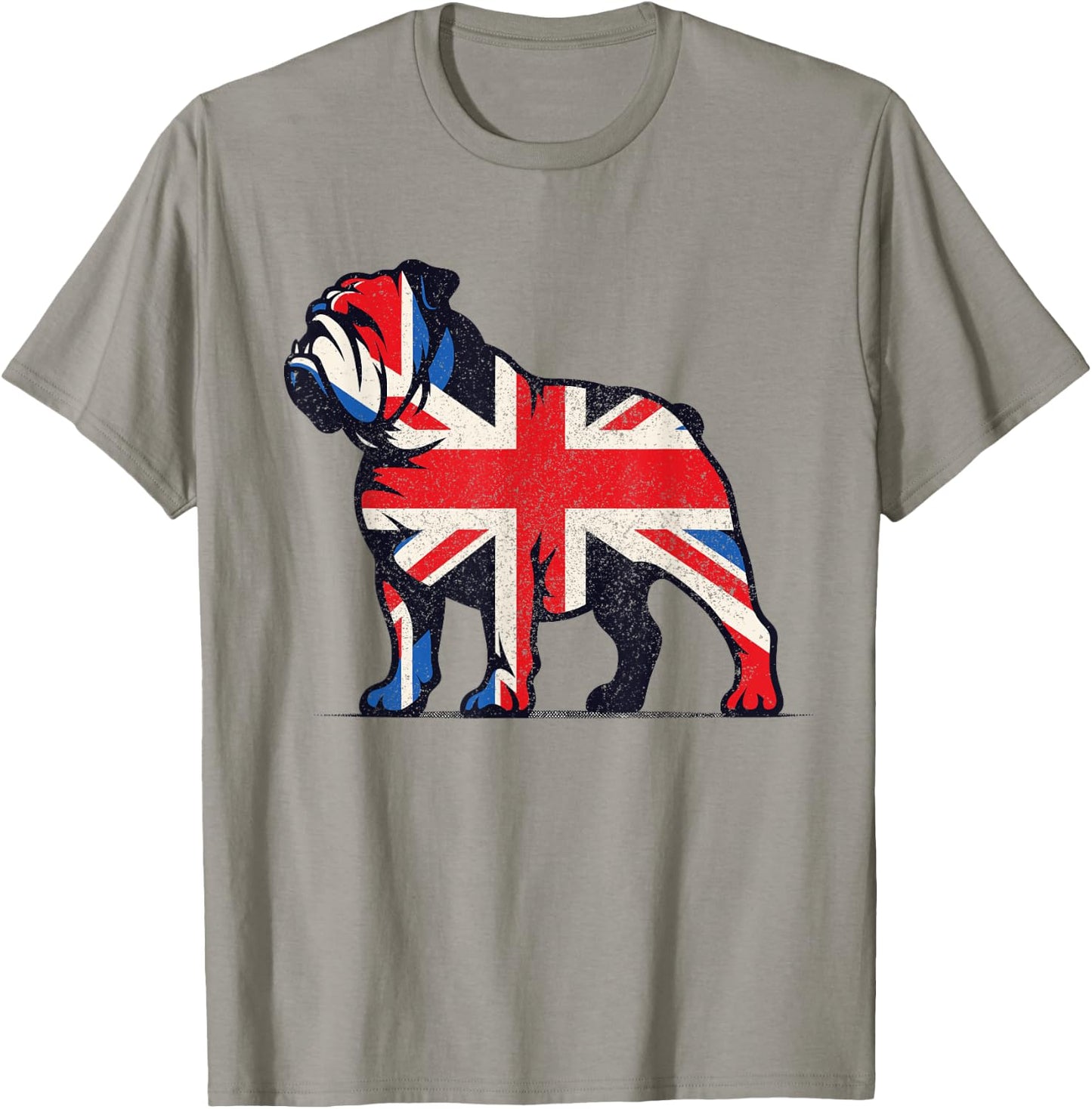 English Bulldog British Union Jack Great Britain Flag Men Women Kids T-Shirt - T-Shirt | Sand