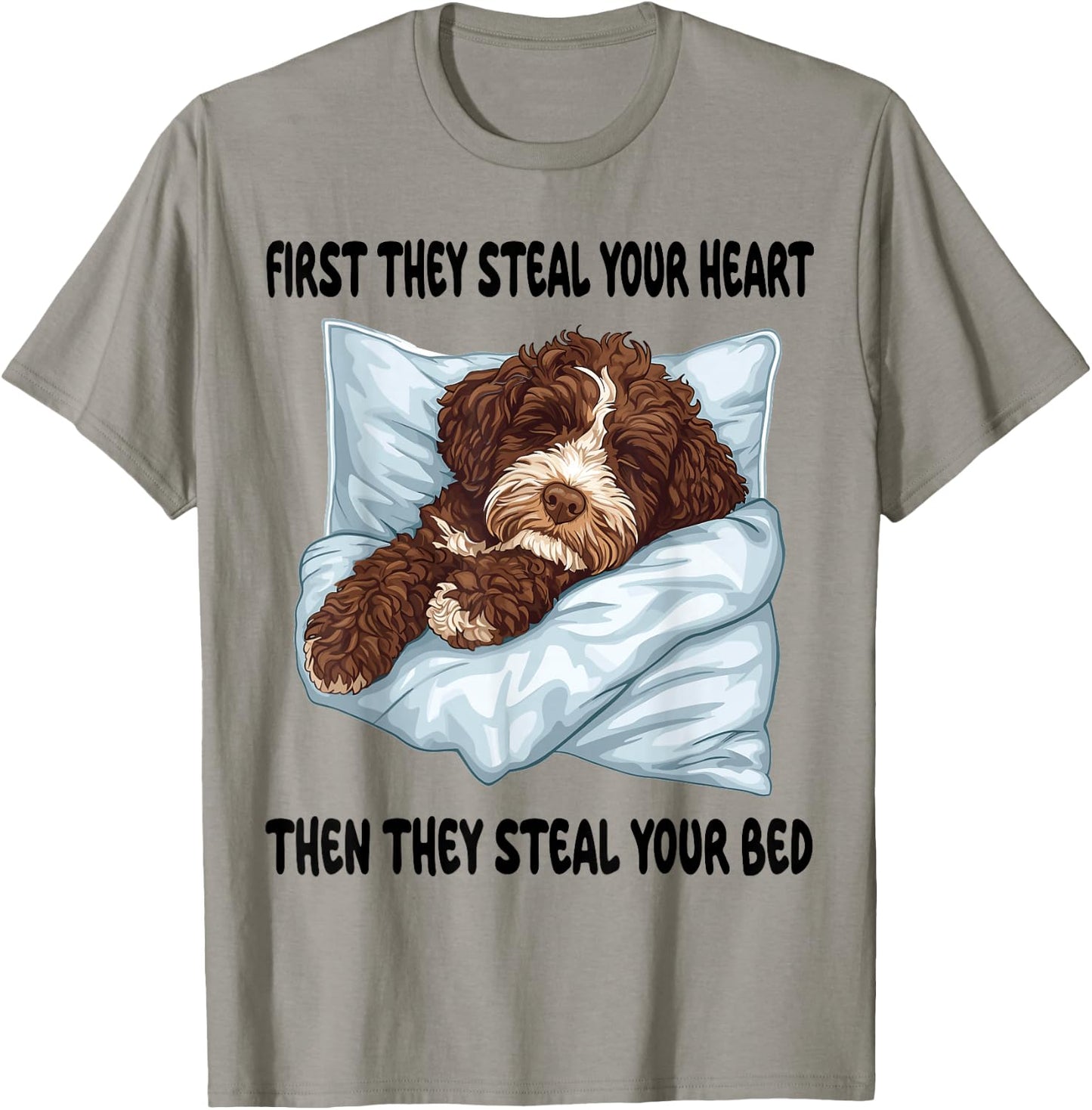 Bernedoodle Sleeping Pajamas Nightgown T-Shirt - T-Shirt | Sand