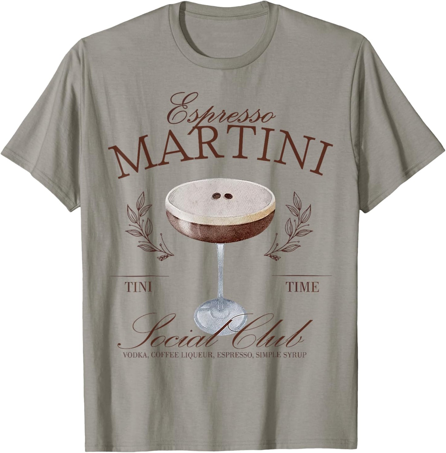 Espresso Martini Social Club Cocktail Bachelorette Design T-Shirt - T-Shirt | Sand