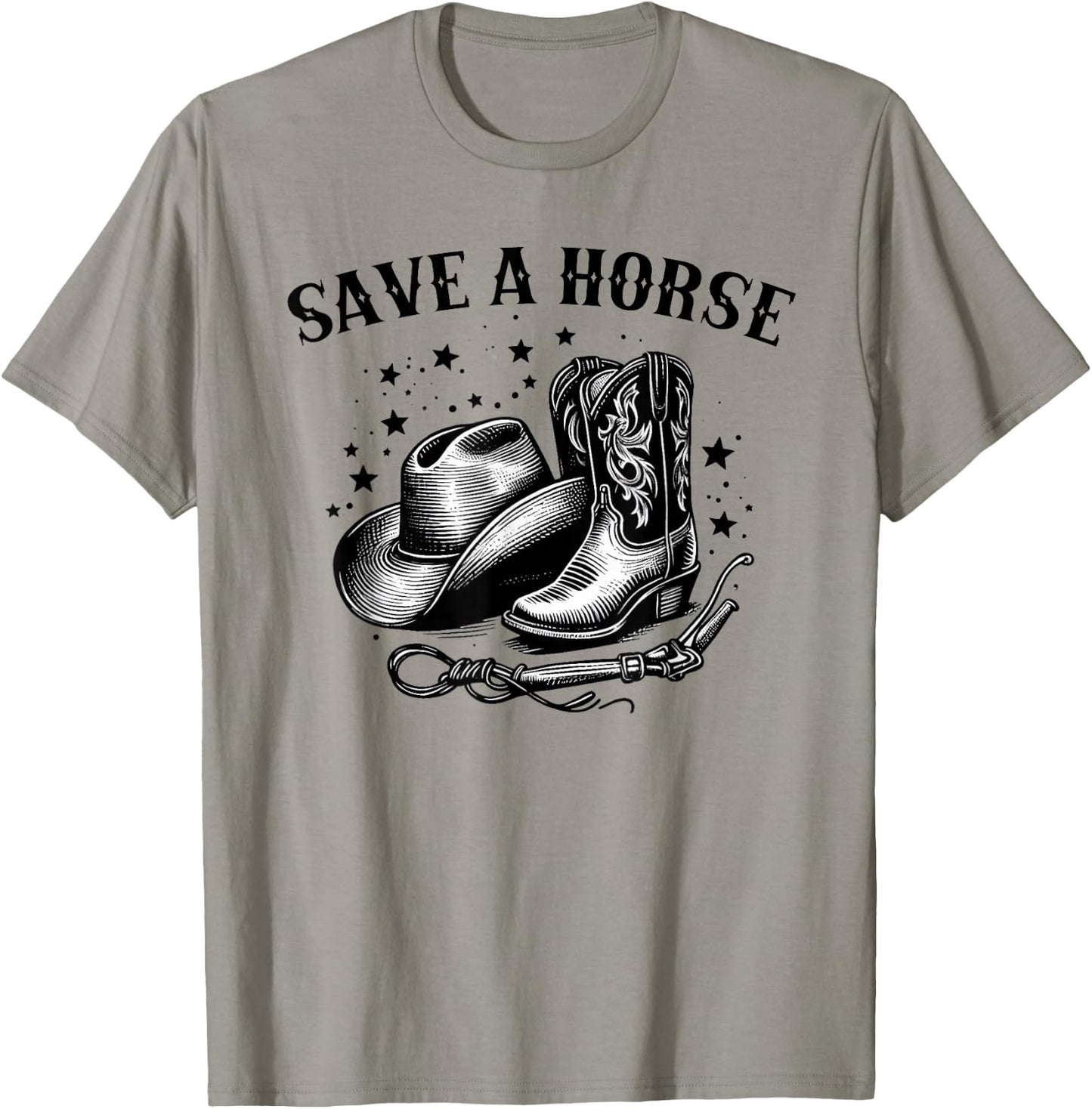 Save A Horse Western Country Retro Cowboy T-Shirt - T-Shirt | Sand