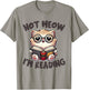 Cute Not Meow I'm Reading Funny Reading Librarian Book Cat Women Girls Kids T-Shirt - T-Shirt | Sand