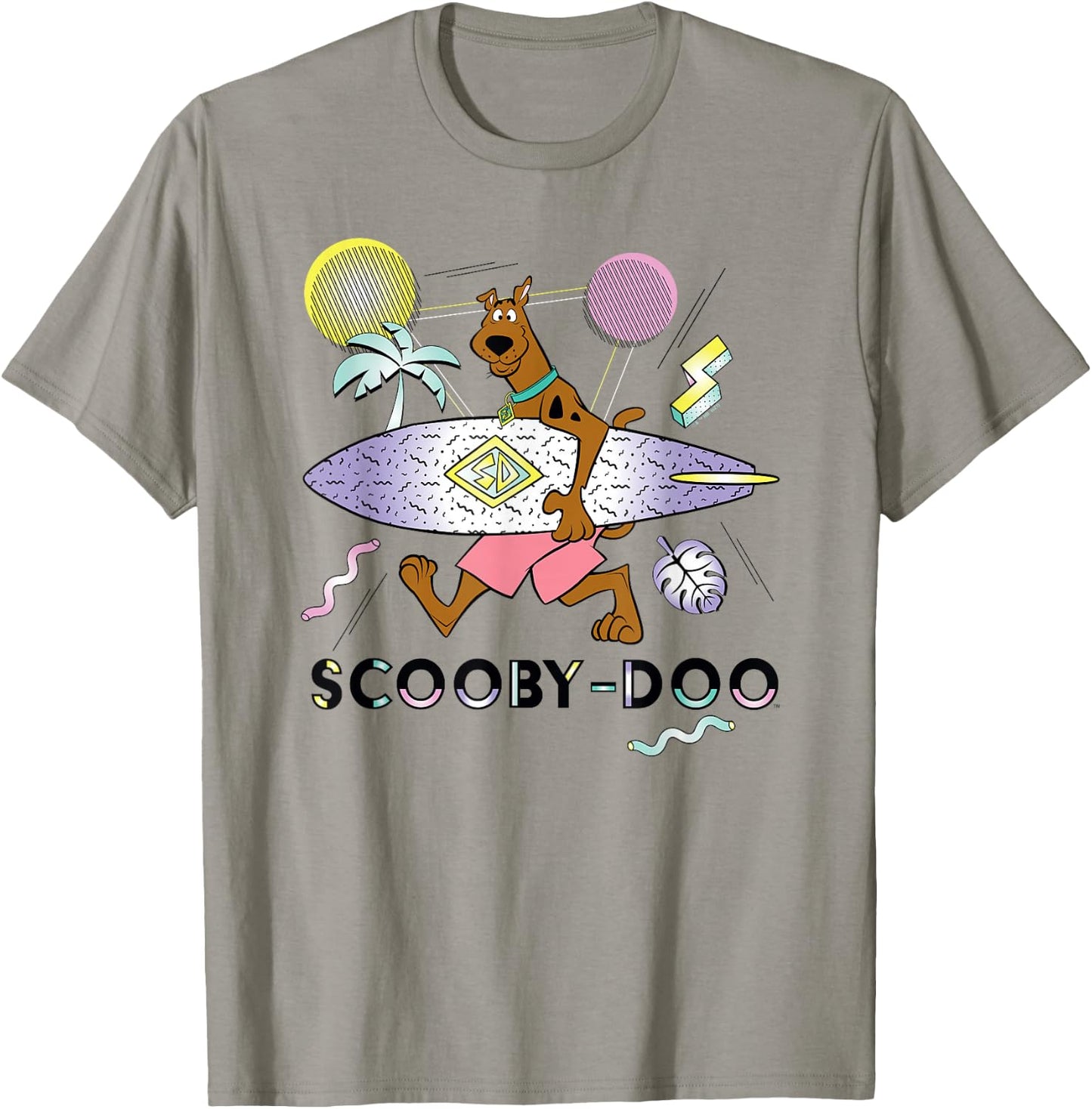 Scooby-Doo Scooby with Surfboard Geometric T-Shirt - T-Shirt | Sand
