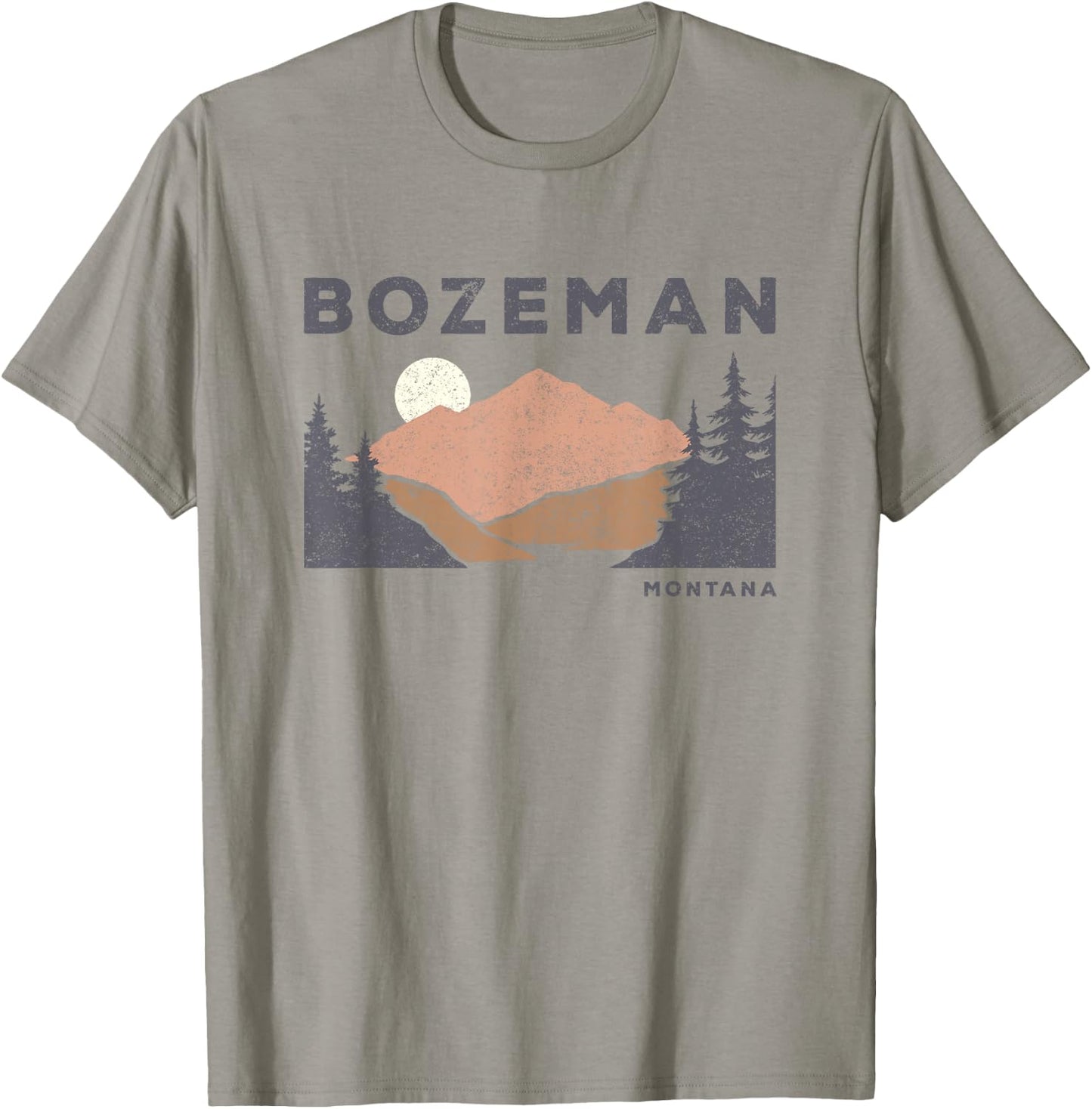 Vintage Bozeman Montana Retro Mountain Souvenir T-Shirt - T-Shirt | Sand
