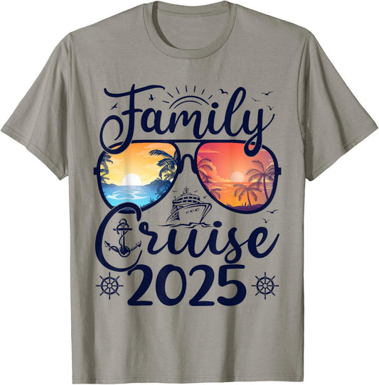 Family Cruise 2025 Summer Vacation Matching Family Cruise T-Shirt - T-Shirt | Sand