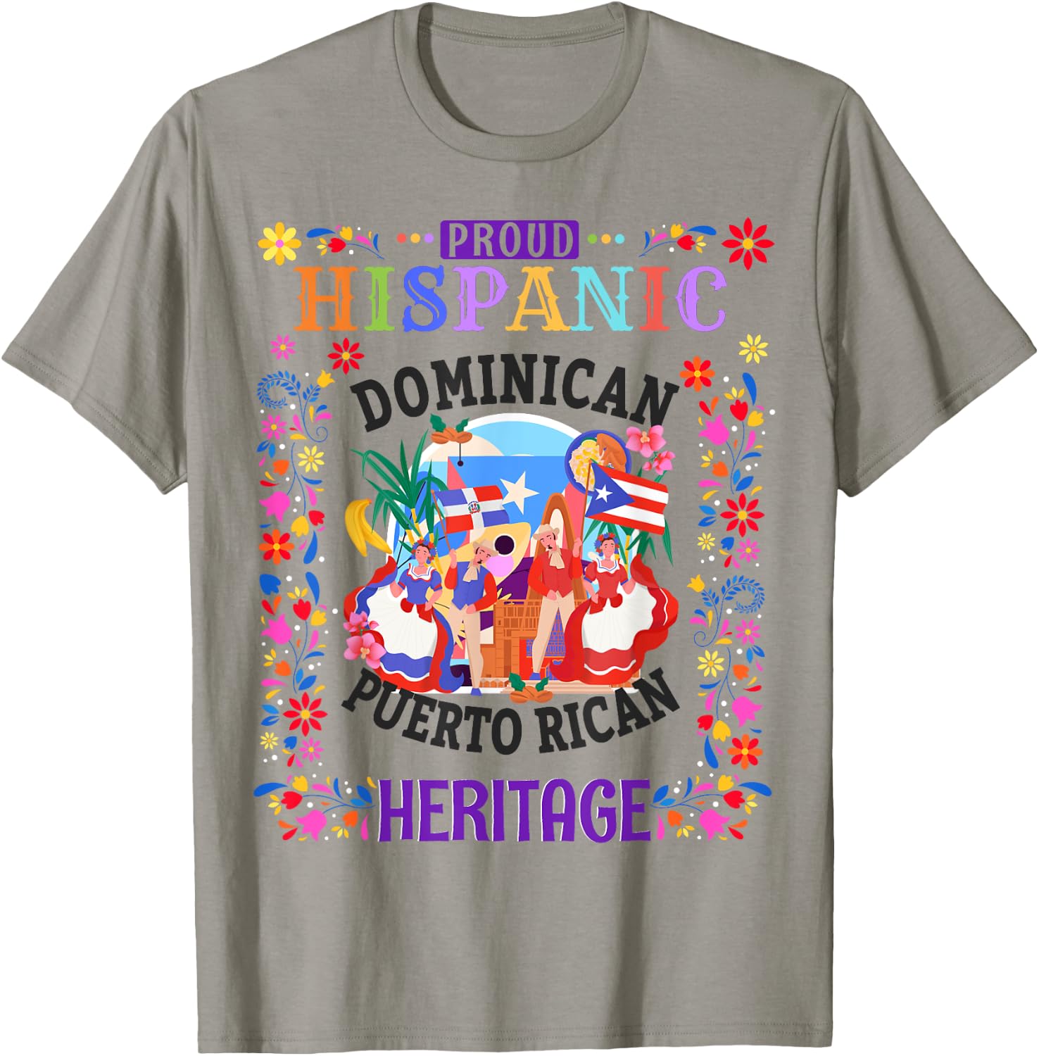 Dominican & Puerto Rican Flag Outfit Idea For Kids Dominican T-Shirt - T-Shirt | Sand