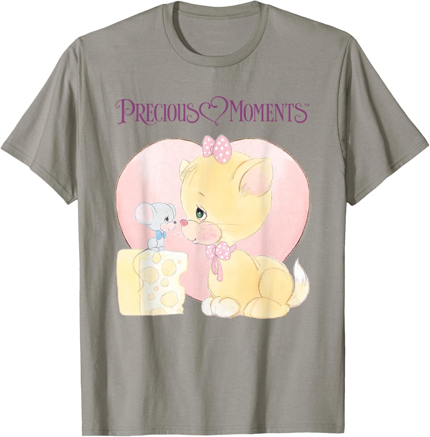 Precious Moments Cat and Mouse with Cheese T-Shirt - T-Shirt | Sand