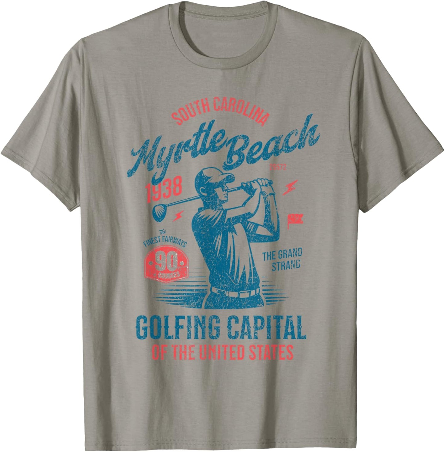 Myrtle Beach South Carolina Golfing Capital Golf T-Shirt - T-Shirt | Sand