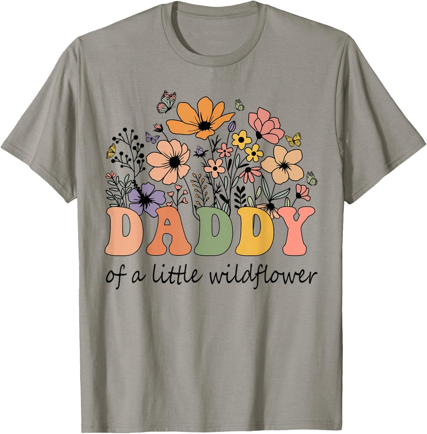 Daddy Of A Little Wildflower Women Flower Family Matching T-Shirt - T-Shirt | Sand