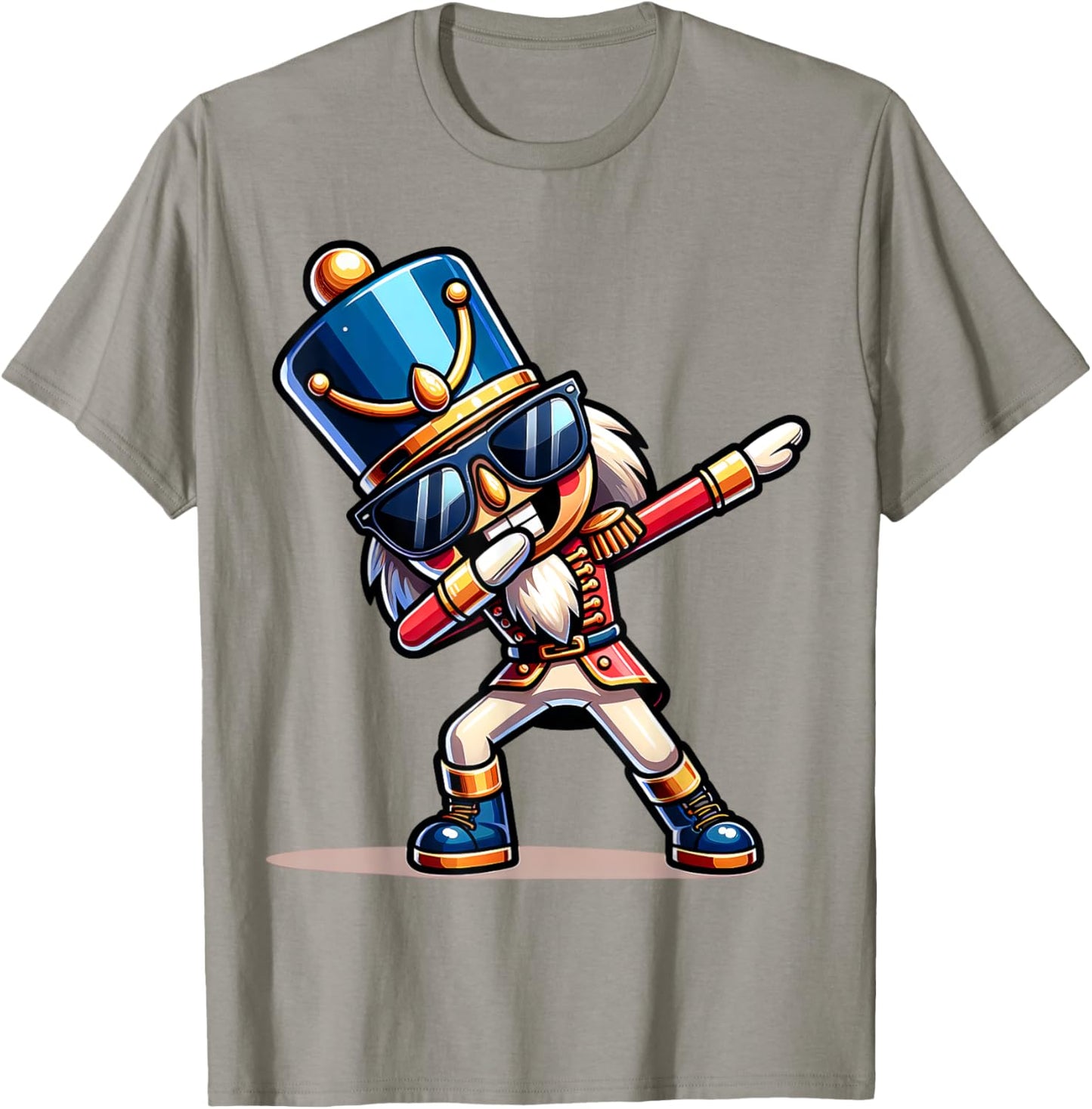 Christmas Nutcracker Dabbing Boys Santa Xmas Funny T-Shirt - T-Shirt | Sand
