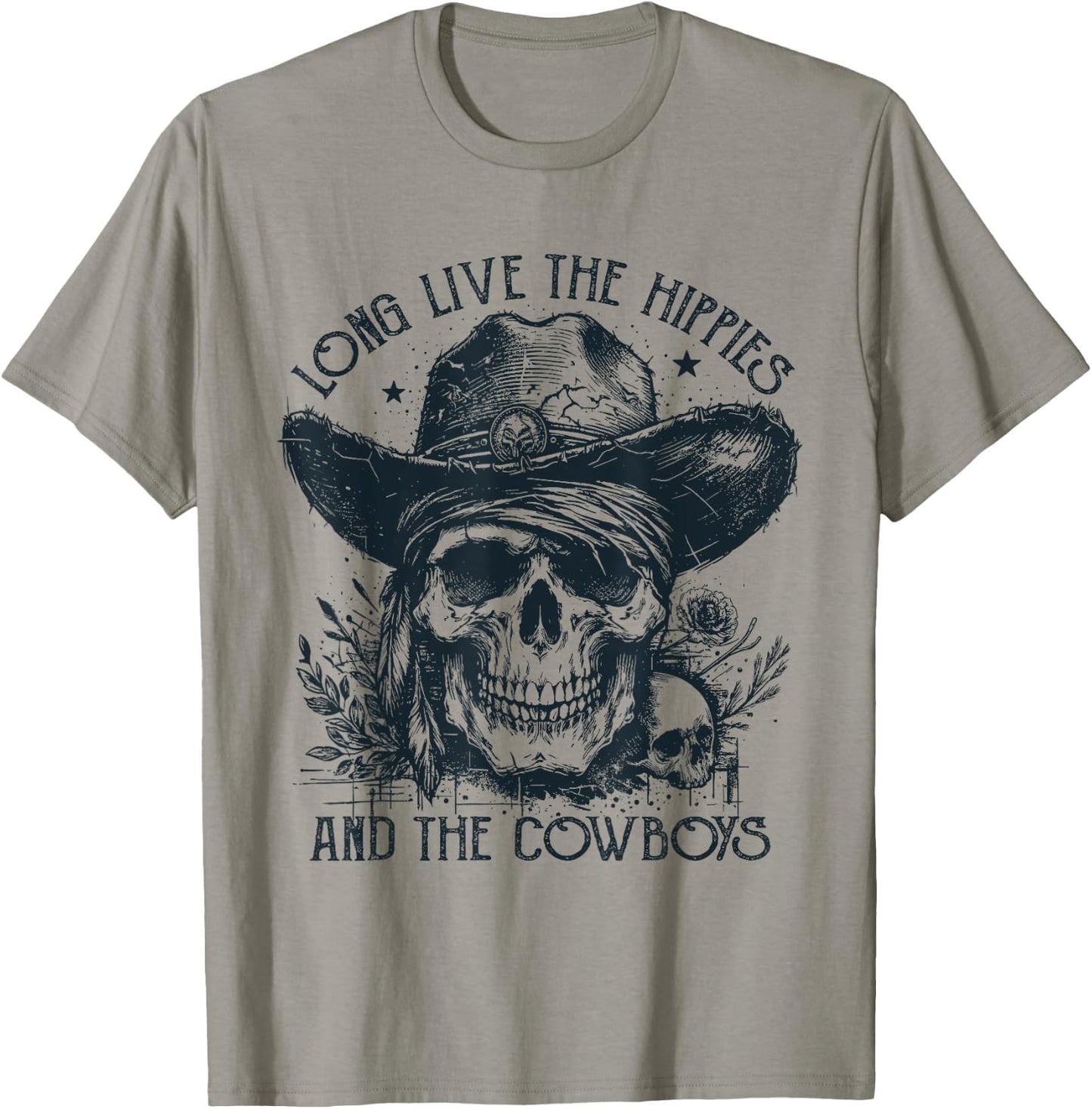 Long Live The Hippies And The Cowboys Country T-Shirt - T-Shirt | Sand