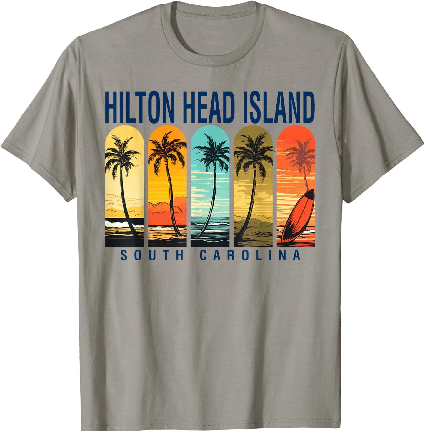Hilton Head Island Beach South Carolina Surfing Graphic T-Shirt - T-Shirt | Sand