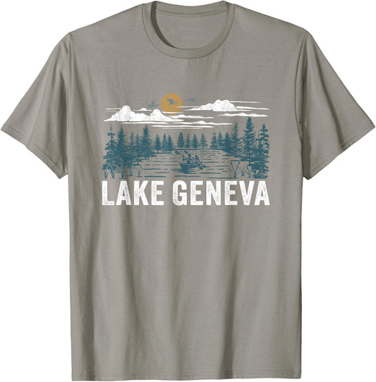 Lake Geneva Wisconsin T-Shirt - T-Shirt | Sand